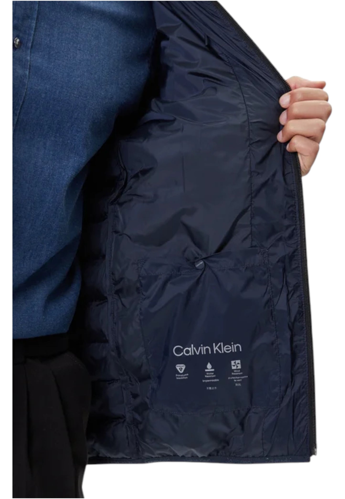 Piumino Corto Uomo Calvin klein Leggero Nylon Channeled LV04LC506G