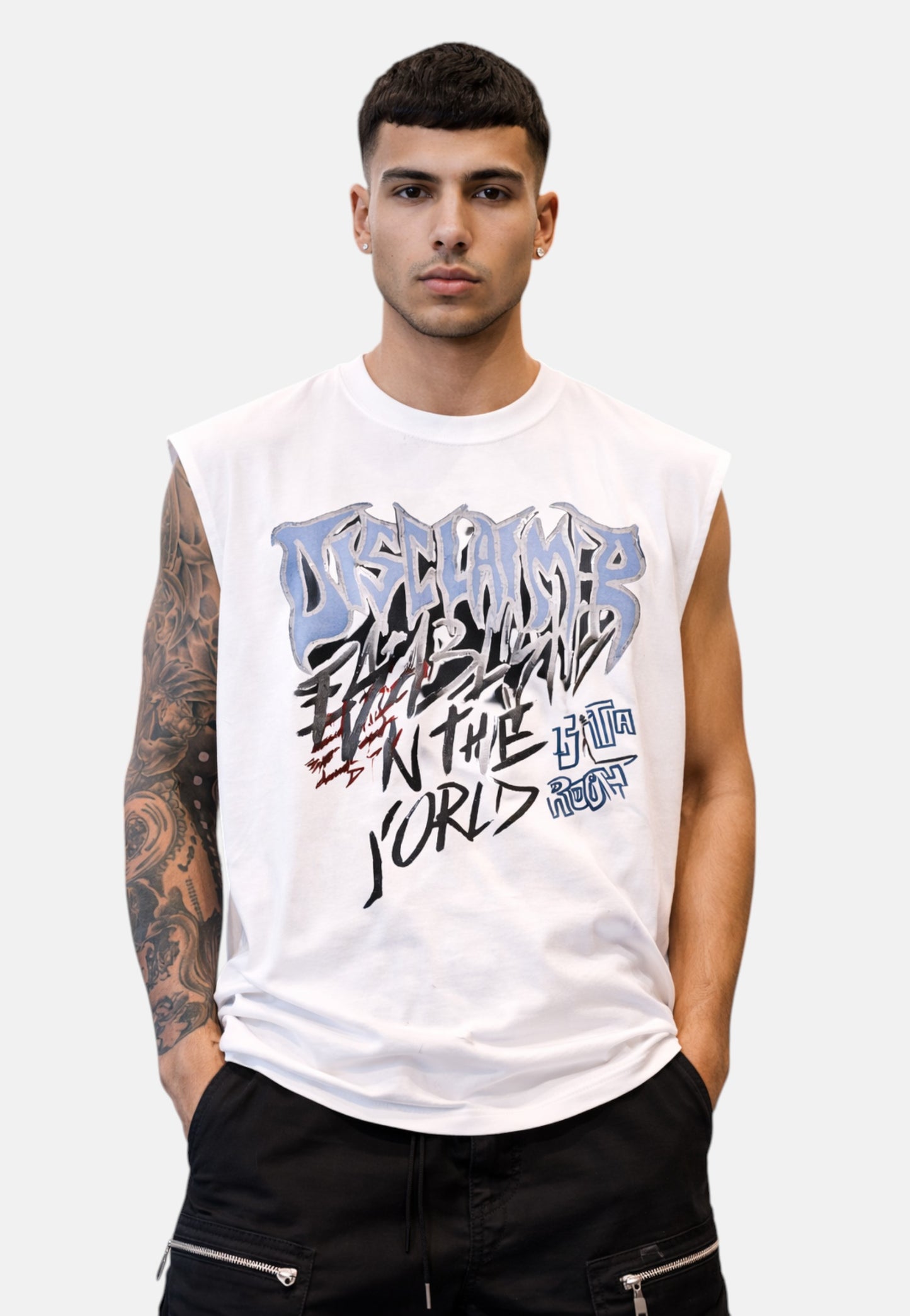 T-Shirt Senza Maniche Uomo Disclaimer   26EDS55444