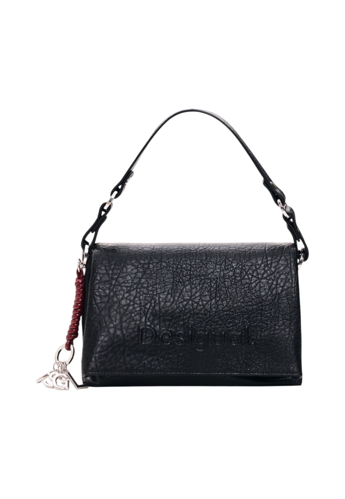 Borsa A Spalla Donna Desigual Medio, Trapuntato, Con patta Half Logo Venecia 4.0 Black 26WAXP08
