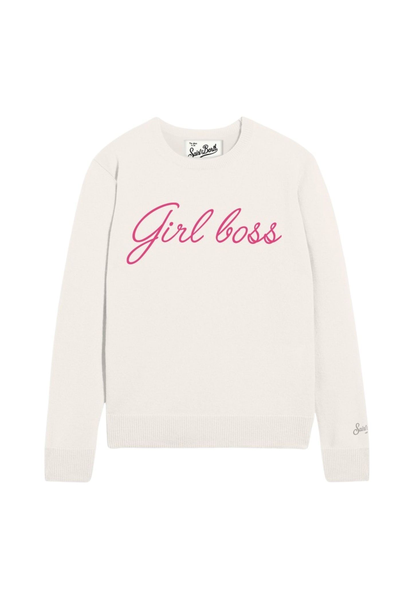 Maglione A Girocollo Donna Mc2 Saint Barth Girl Boss Emb New Queen QUE0010