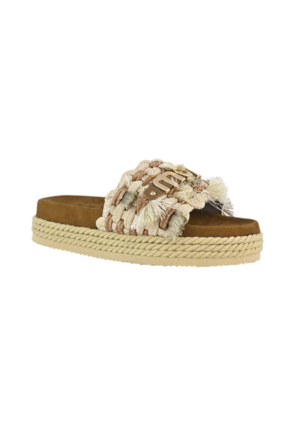 Sandali  Donna Mou  Monoband rope sandal fringes
