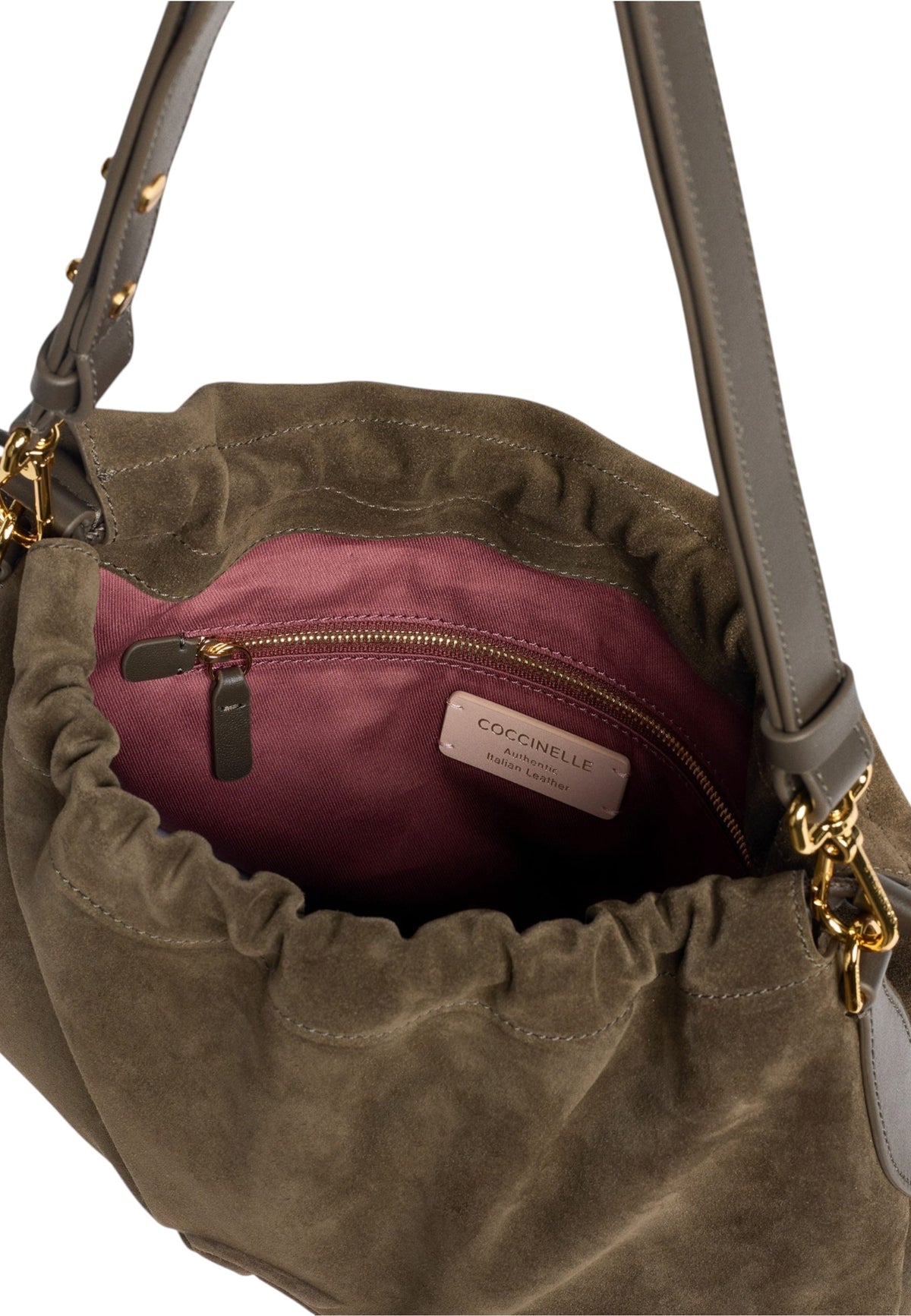 Borsa A Spalla Donna Coccinelle In camoscio, Pelle liscia, Bimateriale Lidia Suede Bimaterial E1V9G130401