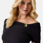 Top  Donna Guess Off Shoulder Brigitte W6GP12K2935