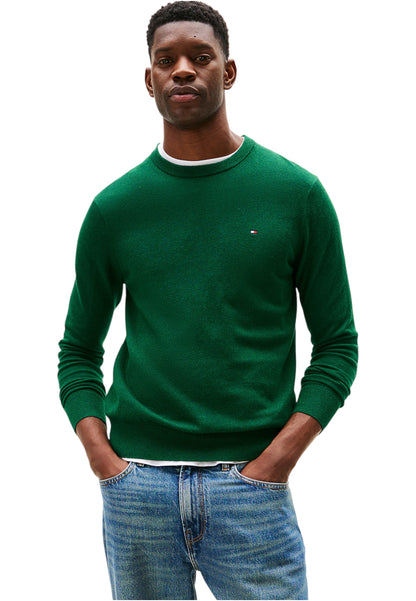 Maglione A Girocollo Uomo Tommy Hilfiger Organic Cotton Cashmere Pima MW0MW28046