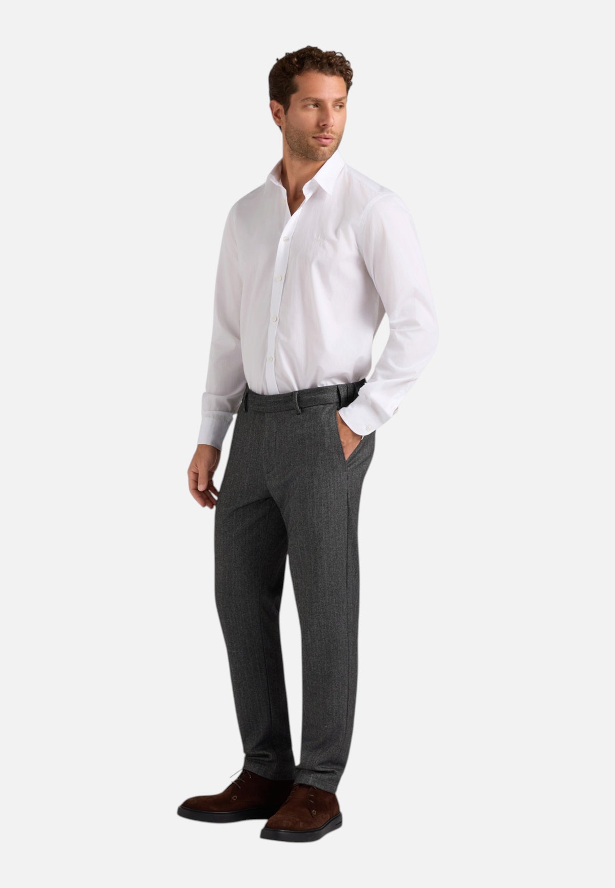 Camicia Manica lunga Uomo Harmont & Blaine Puro cotone popeline, Tessuto tinto in capo, Chiusura frontale con bottoni, Colletto classico, Logo Harmont & Blaine  CRR043013967M