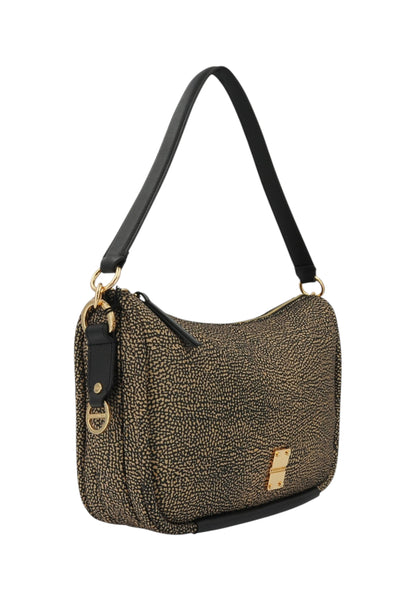 Borsa A Spalla Donna Borbonese Hobo Medium Con Tracolla Cahier 91010118I15