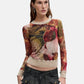 T-Shirt Manica Corta Donna Desigual  Ts Orchids Lacroix 26WWTK22