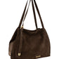 Borsa A Spalla Donna Braccialini Shopper, Manico doppio, Chiusura con zip, Due tasche interne, una con zip e una aperta, Finitura effetto camoscio, Dimensioni: 35 x 15.5 x 30 Cm Sara B19373PP