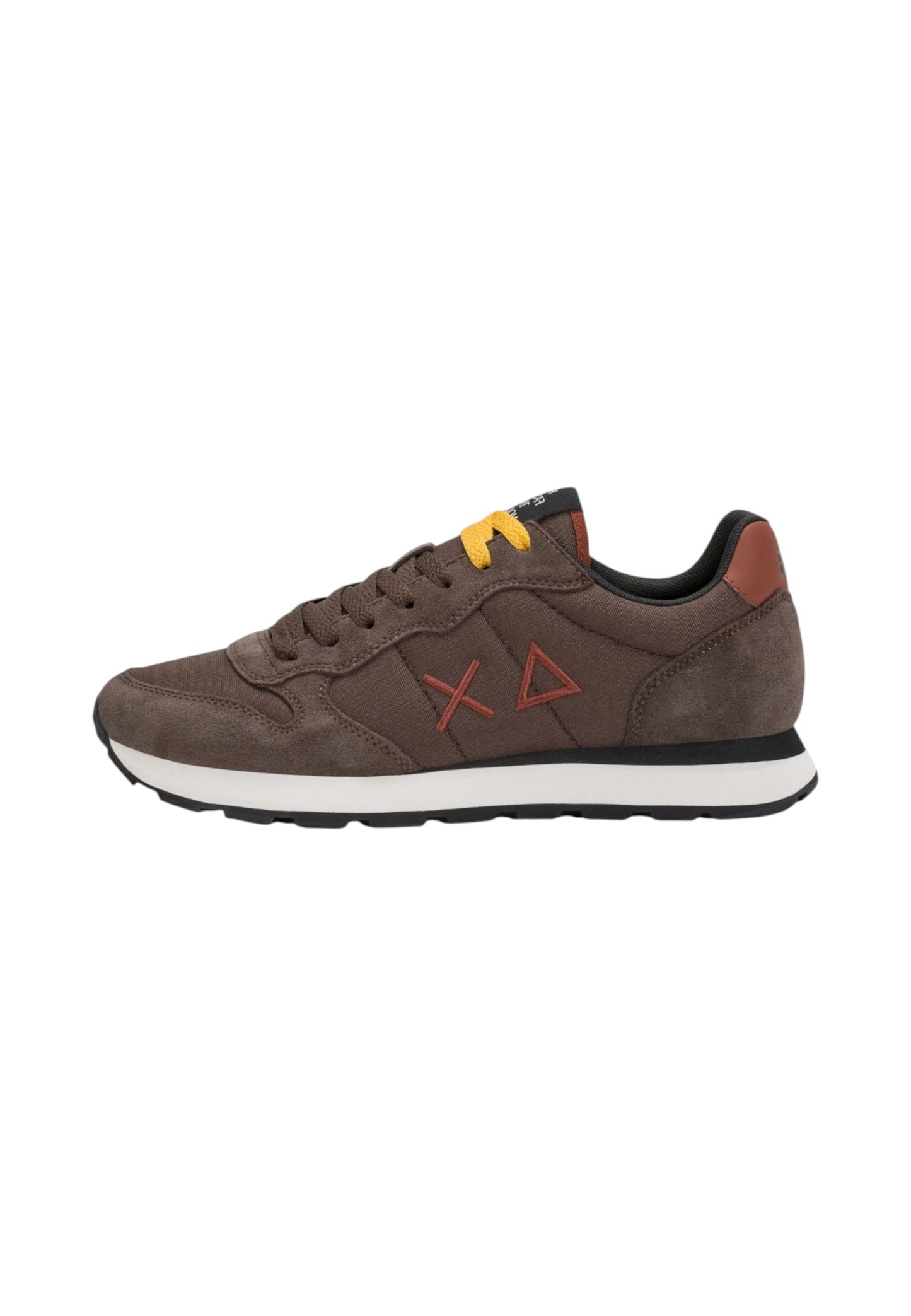Sneakers Basse Uomo Sun68 Stile Running, Logo Ricamato, Nylon E Suede Tom Solid Z46101