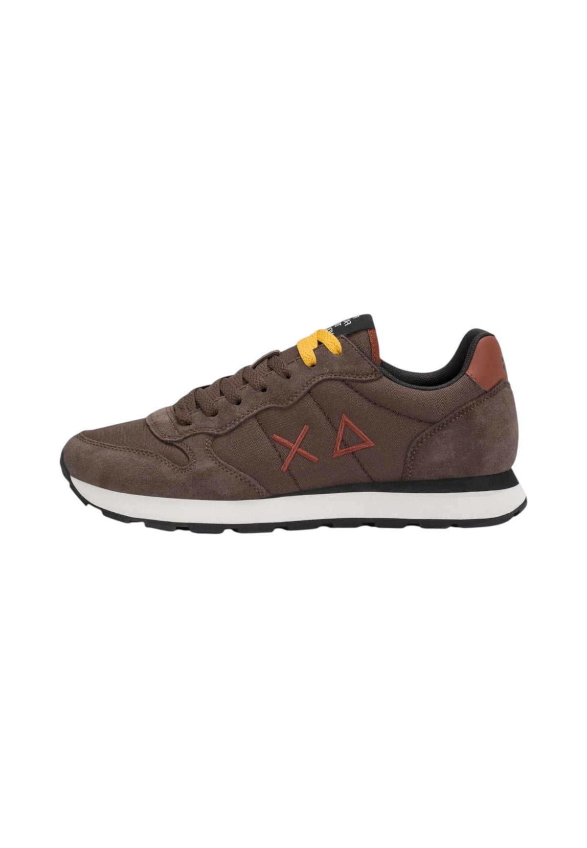 Sneakers Basse Uomo Sun68 Stile Running, Logo Ricamato, Nylon E Suede Tom Solid Z46101