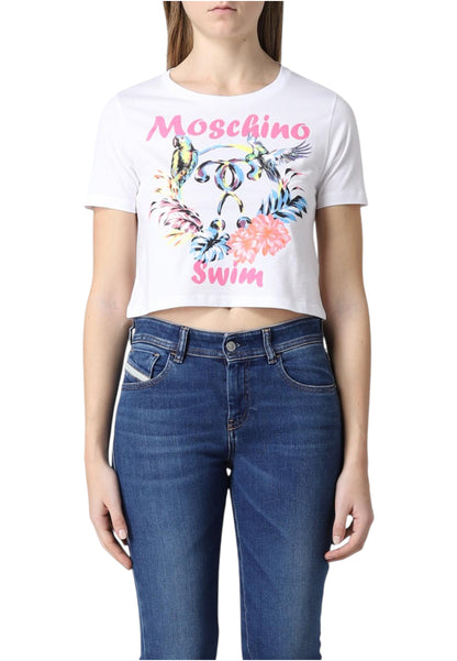 T-Shirt Manica Corta Donna Moschino Pappagallini  A19142127