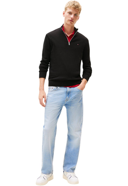 Maglione Collo Alto Uomo Tommy Jeans Con Mezza Zip Tjm Slm Essential Light DM0DM21654