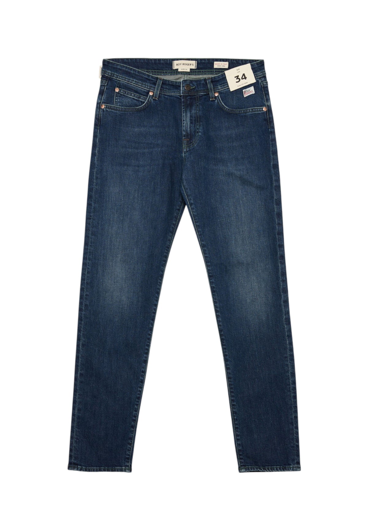 Jeans Slim Fit Uomo Roy Roger's Denim di cotone elasticizzato, lavaggio Newham 517 Special RRU110CE083100