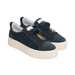 Sneakers Basse Donna Nero Giardini Tomaia in pelle scamosciata, chiusura con lacci, pompon decorativo, suola platform oversize, Made in Italy  I617441D