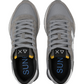 Sneakers Basse Uomo Sun68 Stile Running, Nylon E Suede, Maxi Logo Ricamato, Dettagli A Contrasto Jaki 2.0 Solid Z46121