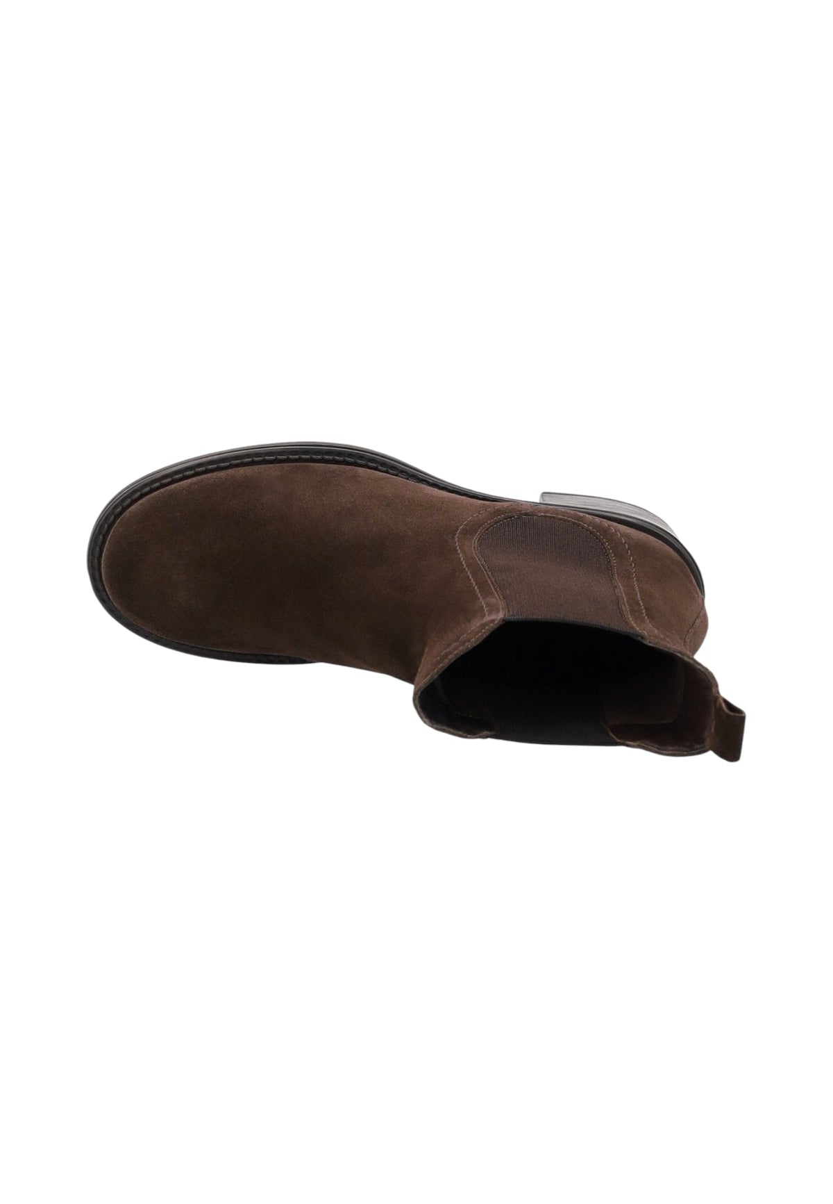 Stivaletti Chelsea Donna Frau Pelle scamosciata, Elastici laterali, Tacco largo Waxy A82C5