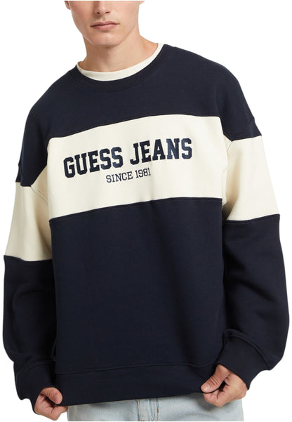 Felpa A Girocollo Uomo Guess  Gj Horizont Stripe M4BQ39K9V31