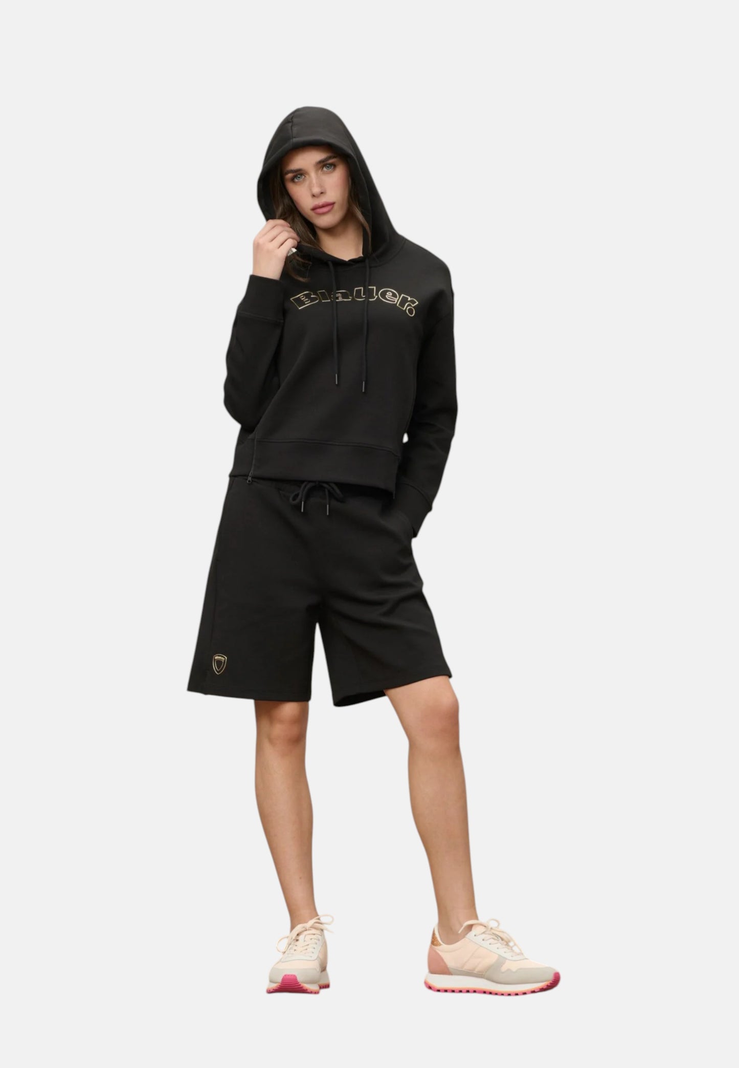 Felpa Con Cappuccio Donna Blauer  Fayette 26SBLDF08057