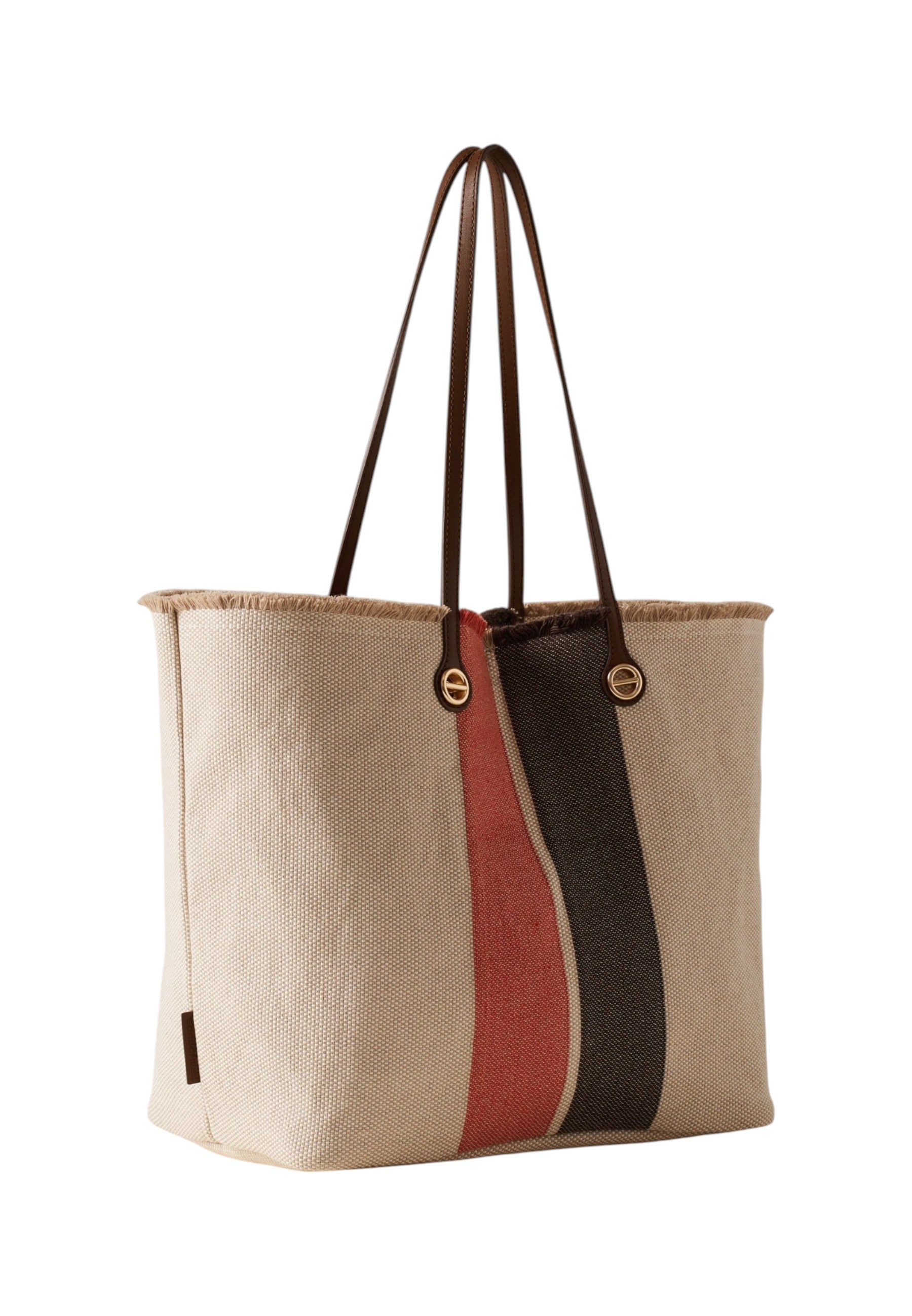Borsa A Spalla Donna Borbonese Shopping Large in Tessuto Jacquard Flight 910104000378
