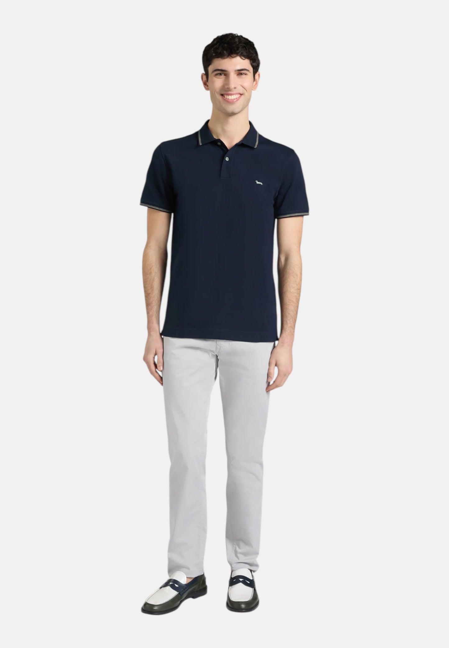 Polo Manica Corta Uomo Harmont & Blaine Con Orli E Righini A Contrasto  LNQ032020862