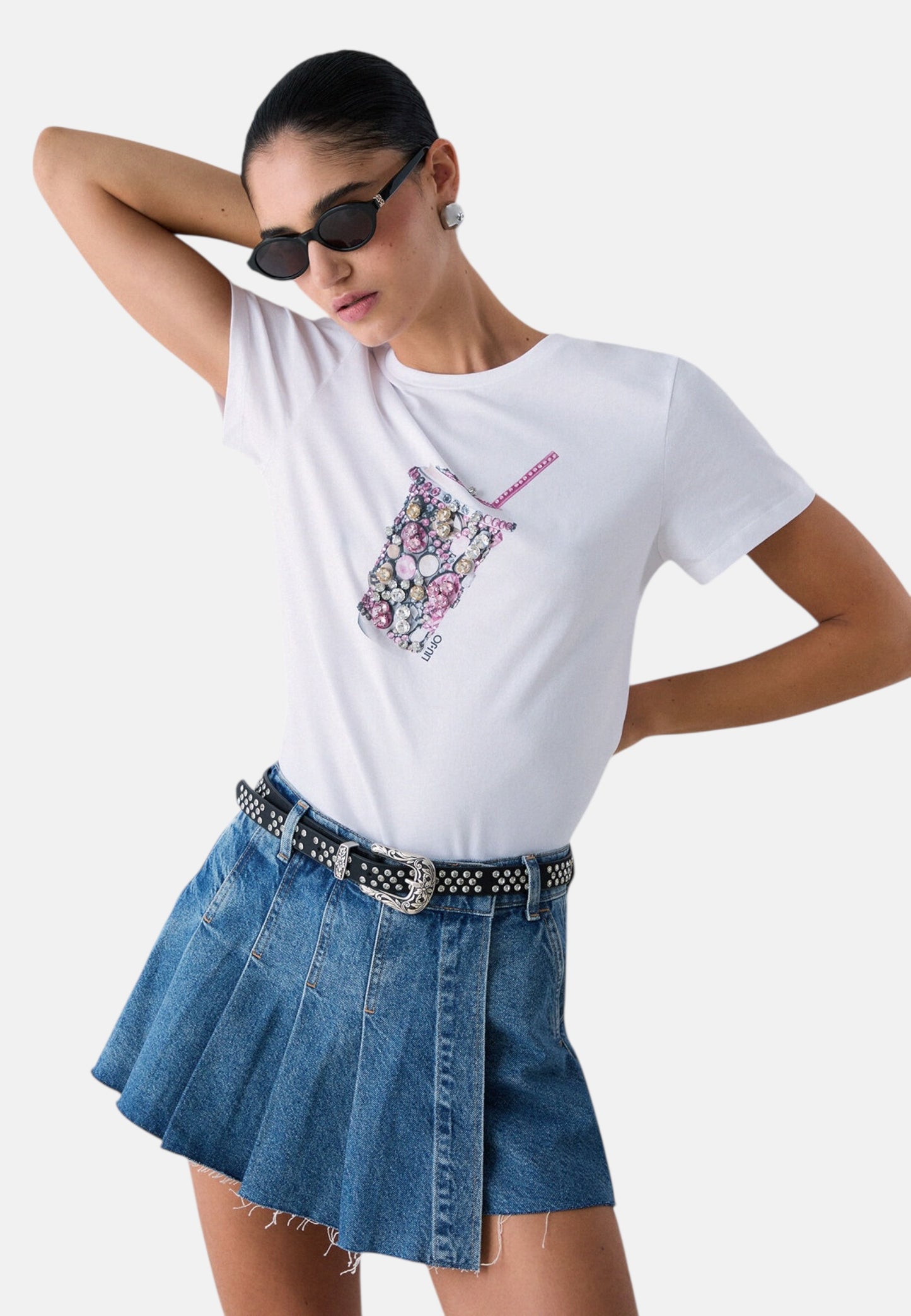 T-Shirt Manica Corta Donna Liu Jo Milkshake Lj Eco Line WA6237JS923