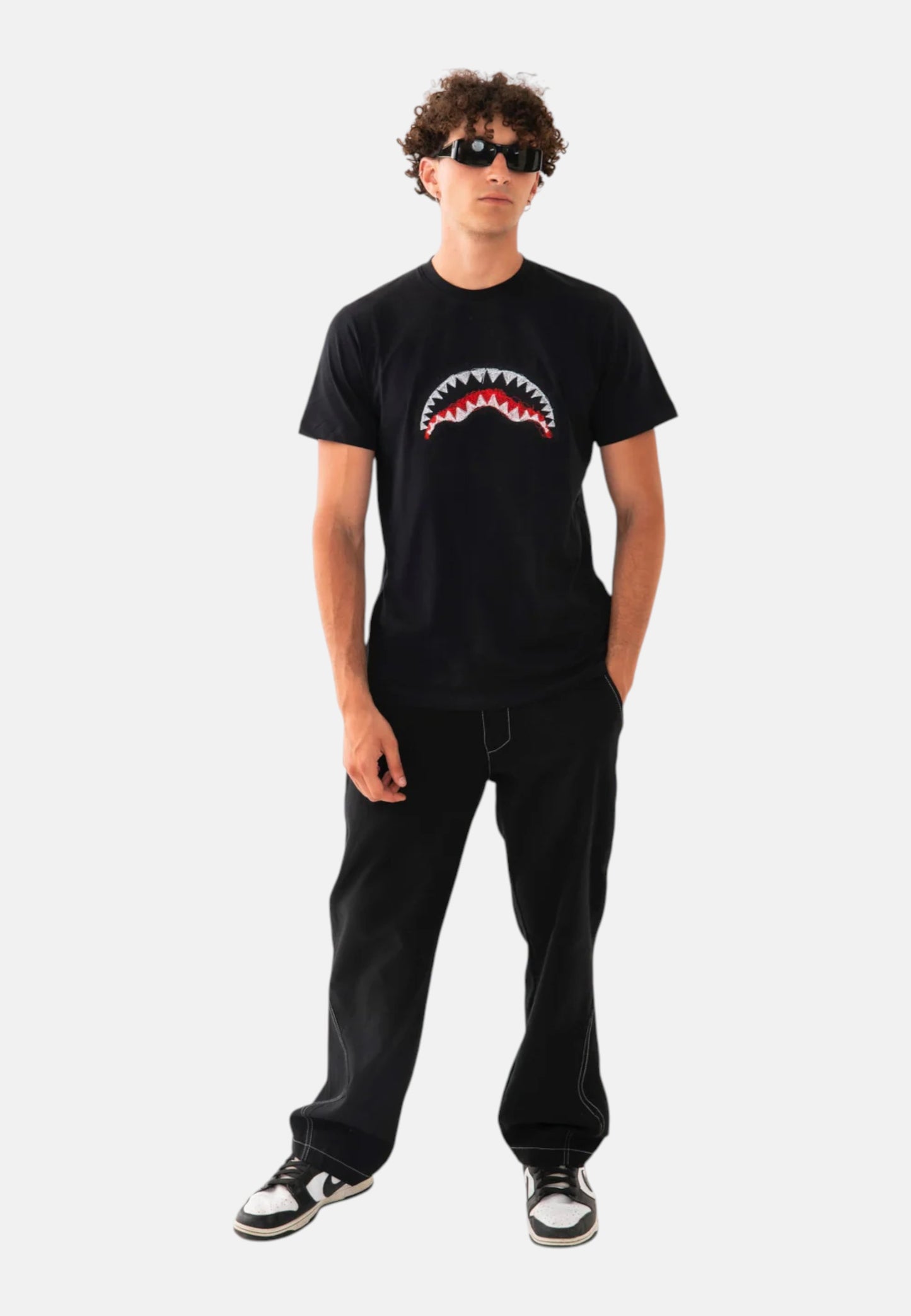 T-Shirt Manica Corta Uomo Sprayground  Scribble Embroidery Shark Reg SP862