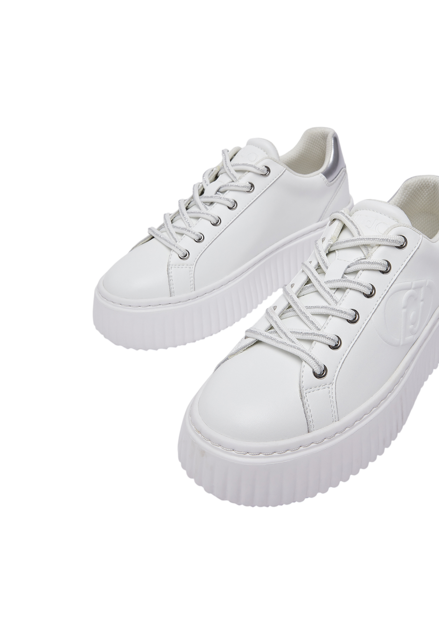 Sneakers Basse Donna Liu Jo In Pelle Con Platform E Logo In Rilievo Elodie 01 BF6059P0102