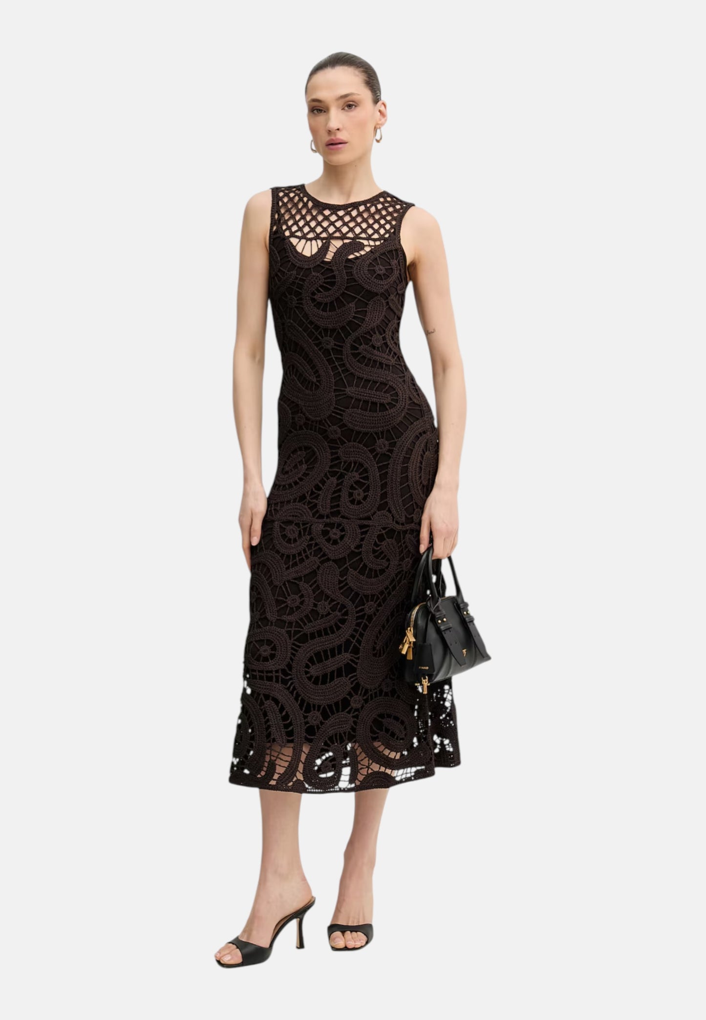 Vestito Lungo Donna Pinko Crochet Geometric Bufera 106361A354