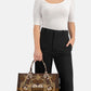 Borsa A Mano Donna Braccialini Tote, Doppio con tracolla removibile e regolabile, Con pochette interna removibile, Stampa ramage con motivo ornamentale, Dimensioni: 41.5 x 18 x 34 Cm Queen B19280TY