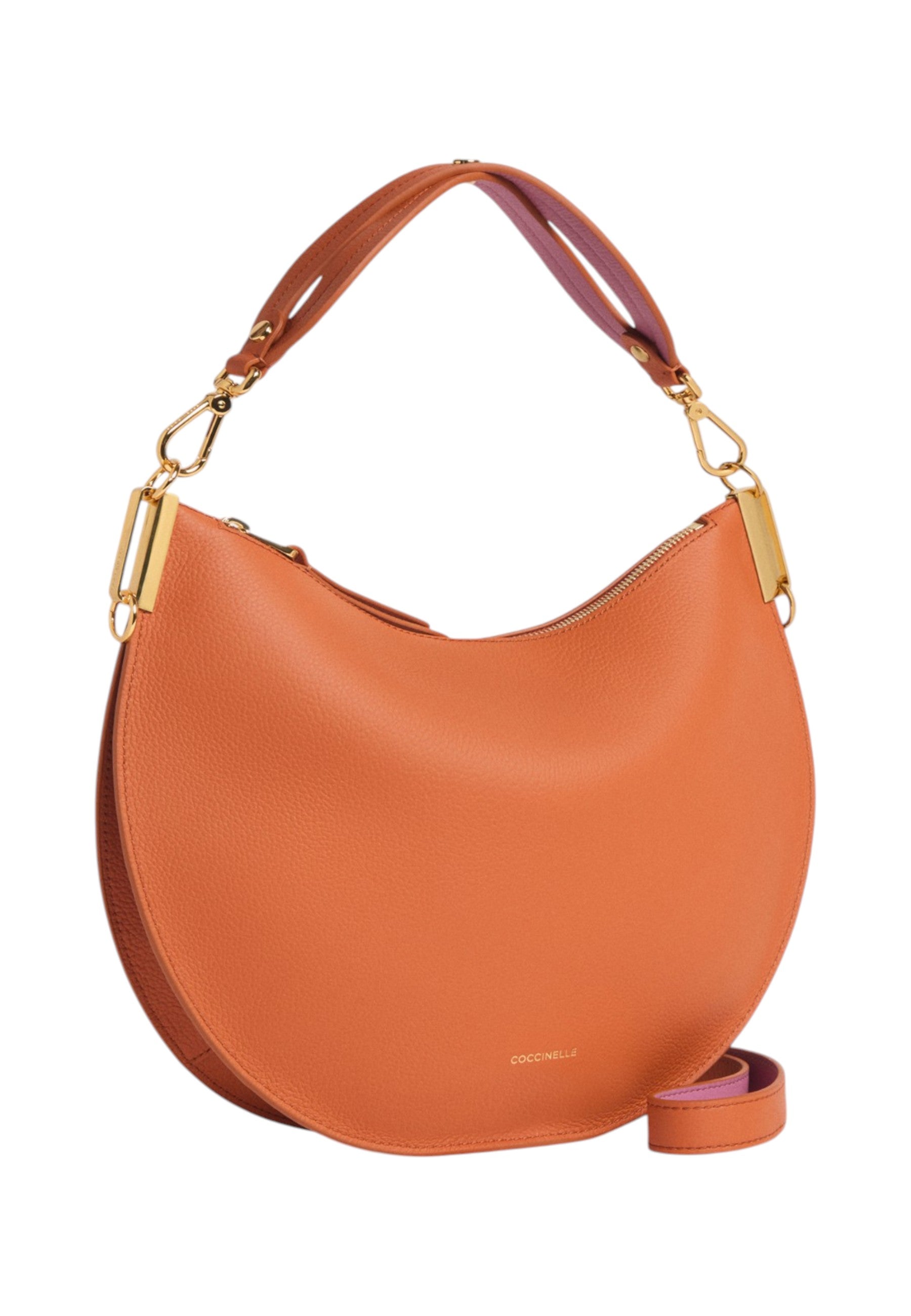 Borsa A Spalla Donna Coccinelle In Pelle Martellata Doppia Coccinelle Sunup Medium E1QKF130201