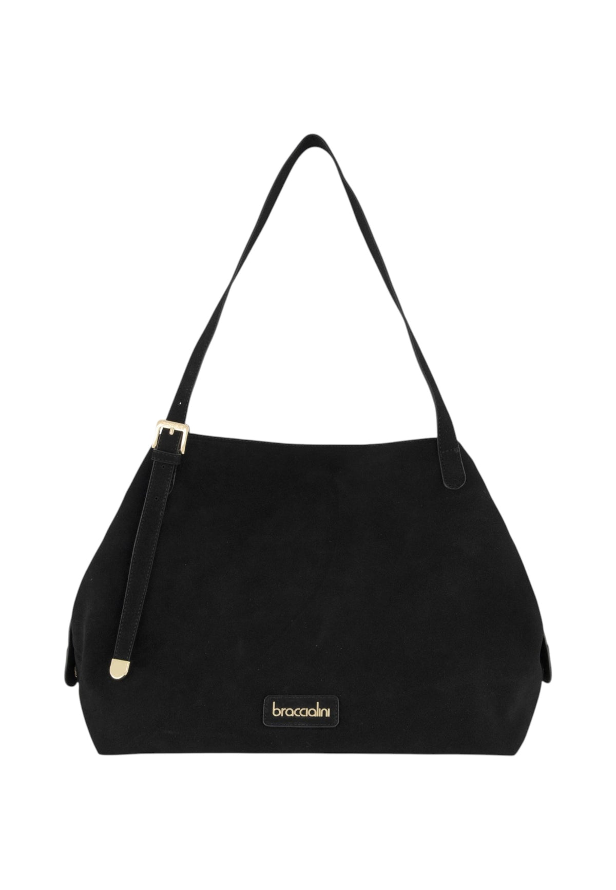 Borsa A Spalla Donna Braccialini Shopper, Manico doppio, Chiusura con zip, Due tasche interne, una con zip e una aperta, Finitura effetto camoscio, Dimensioni: 35 x 15.5 x 30 Cm Sara B19373PP