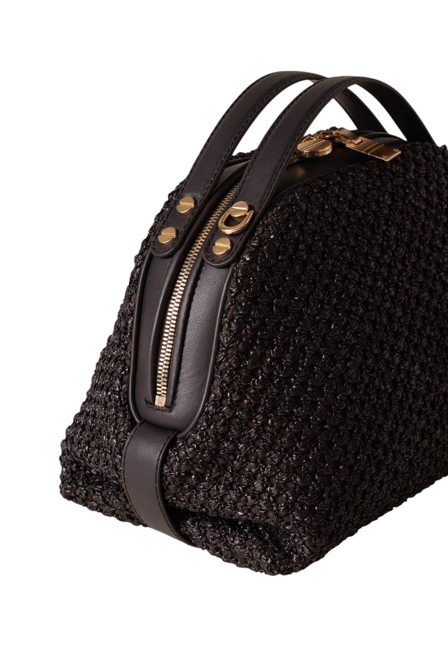 Borsa A Mano Donna Borbonese BaulettoSmall In Paglia Traforata Con Tracolla Sexy 910103800379