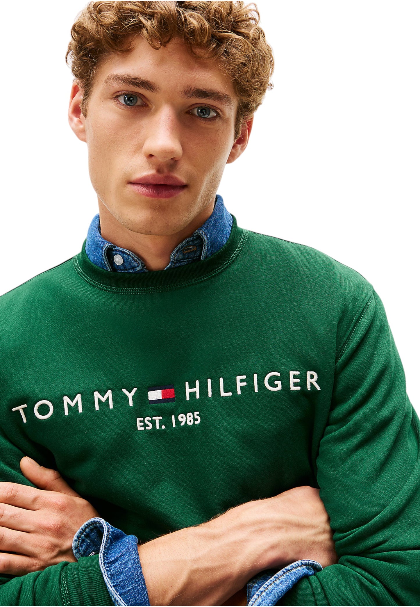 Felpa A Girocollo Uomo Tommy Hilfiger  Tommy Logo MW0MW11596