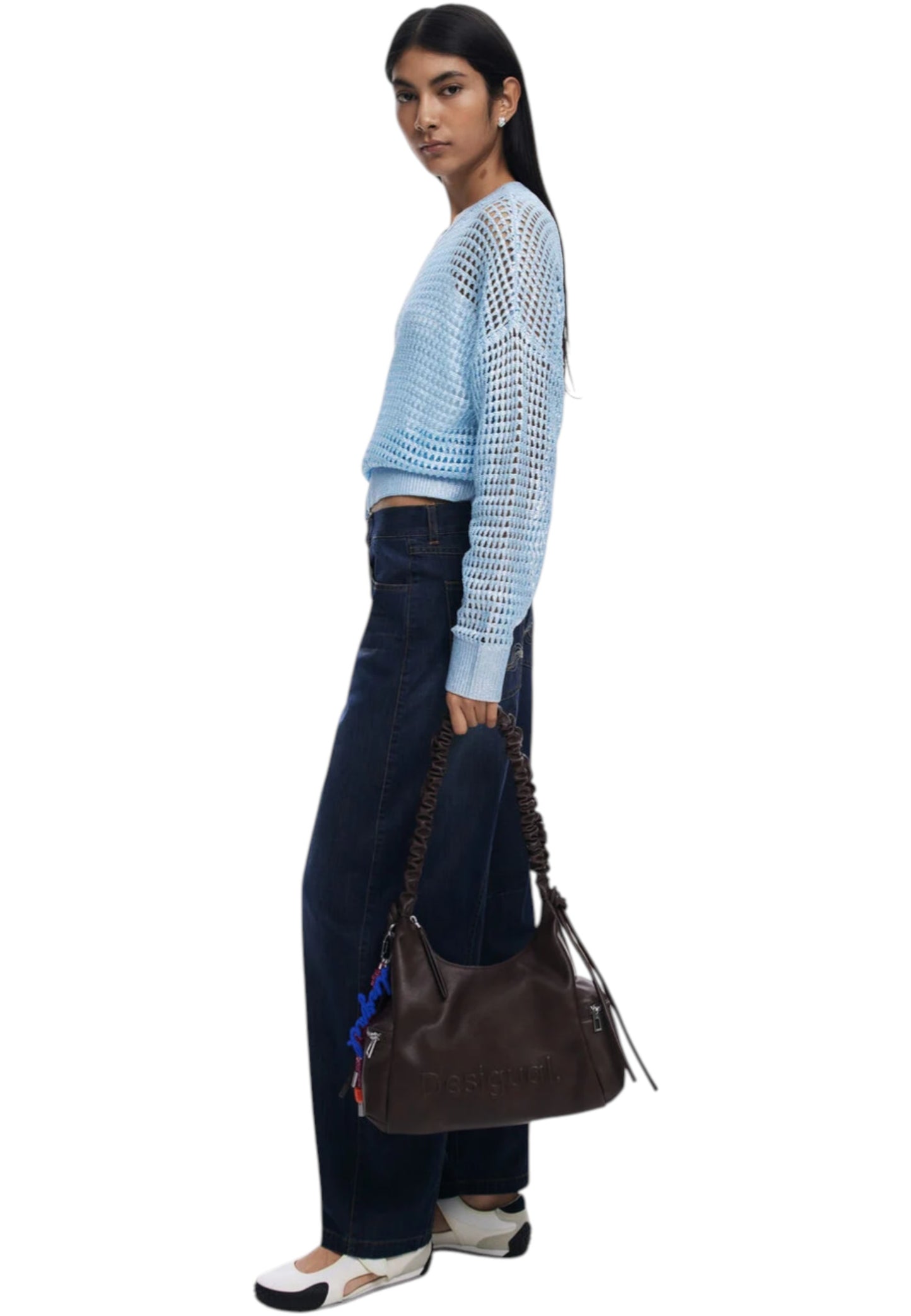Borsa A Tracolla Donna Desigual  Half Logo Montville Choco 25WAXPAY