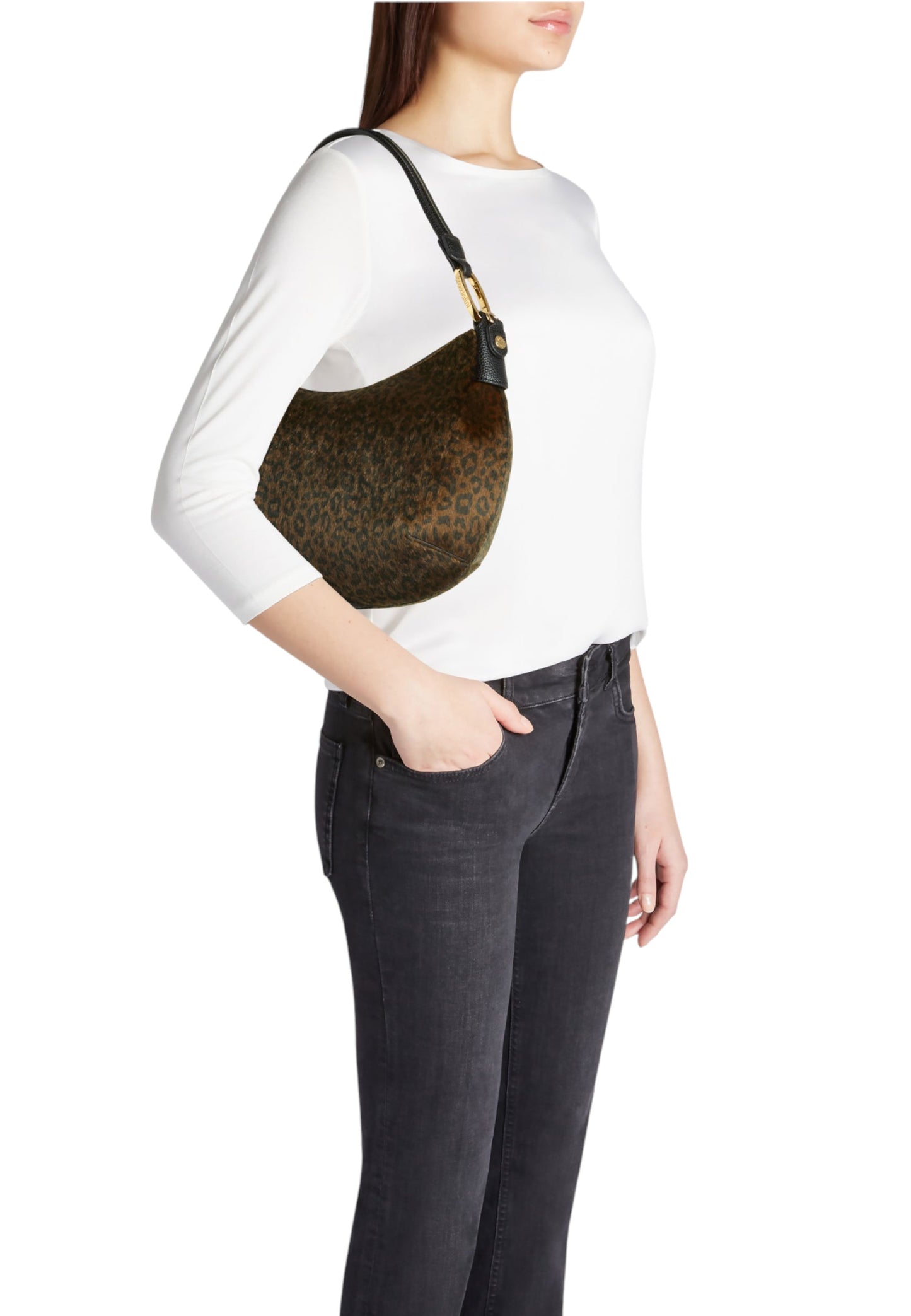 Borsa A Spalla Donna Braccialini Leopard Beth Animalier B18572YY