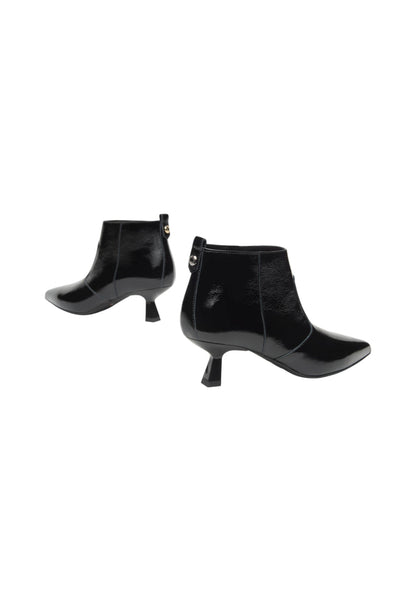 Stivaletti Tronchetti Donna Nero Giardini In Vernice Tacco Svasato 5 cm  I514432DE