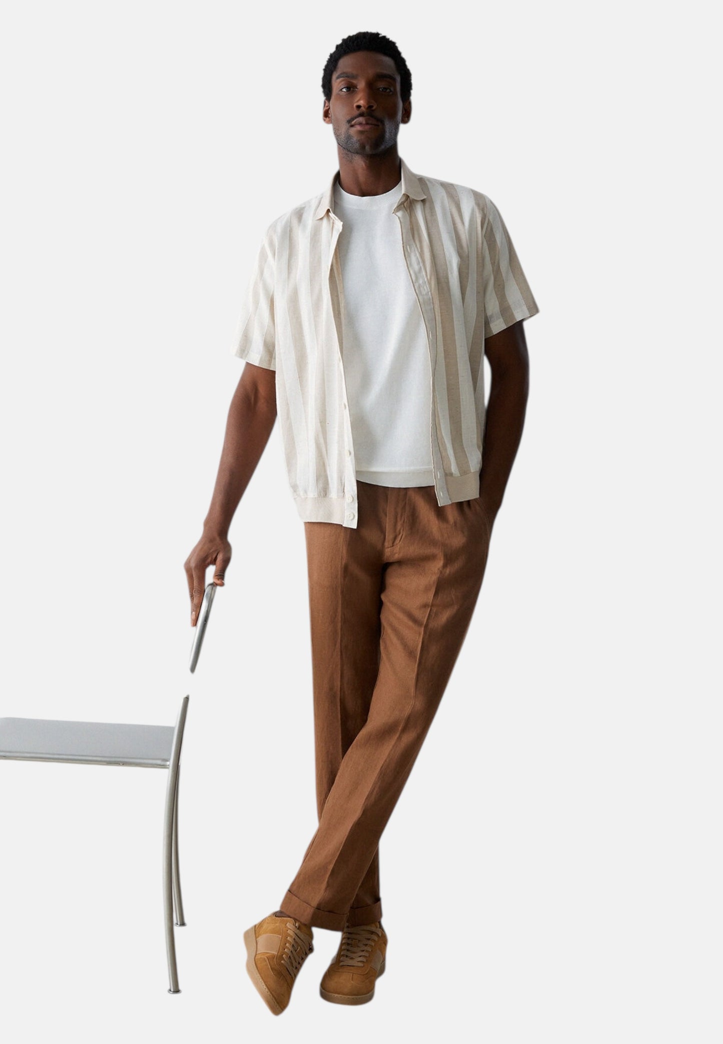 Pantaloni  Uomo Liu Jo Jogger In Lino  QA6095T4346