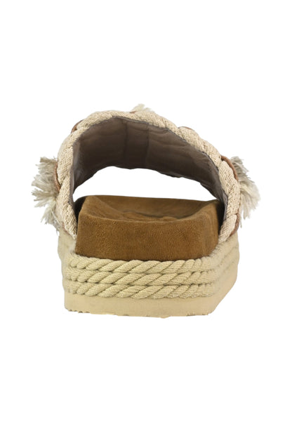 Sandali  Donna Mou  Monoband rope sandal fringes