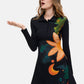 Vestito Corto Donna Desigual Grande, Motivo floreale, Fit regular, Manica lunga, Collo a camicia Edimburgo 26WWVK30