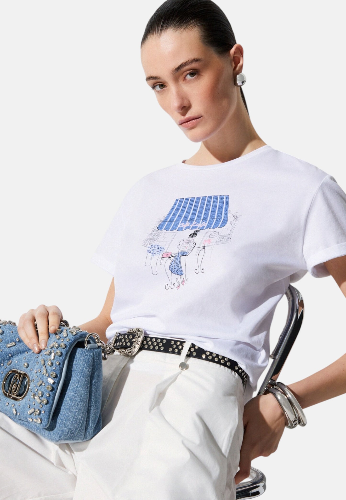 T-Shirt Manica Corta Donna Liu Jo Cafe Liujo Eco Line WA6502JS923