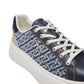 Sneakers Basse Donna Liu Jo In Denim Monogram Con Platform Elodie 01 BF6059TX561