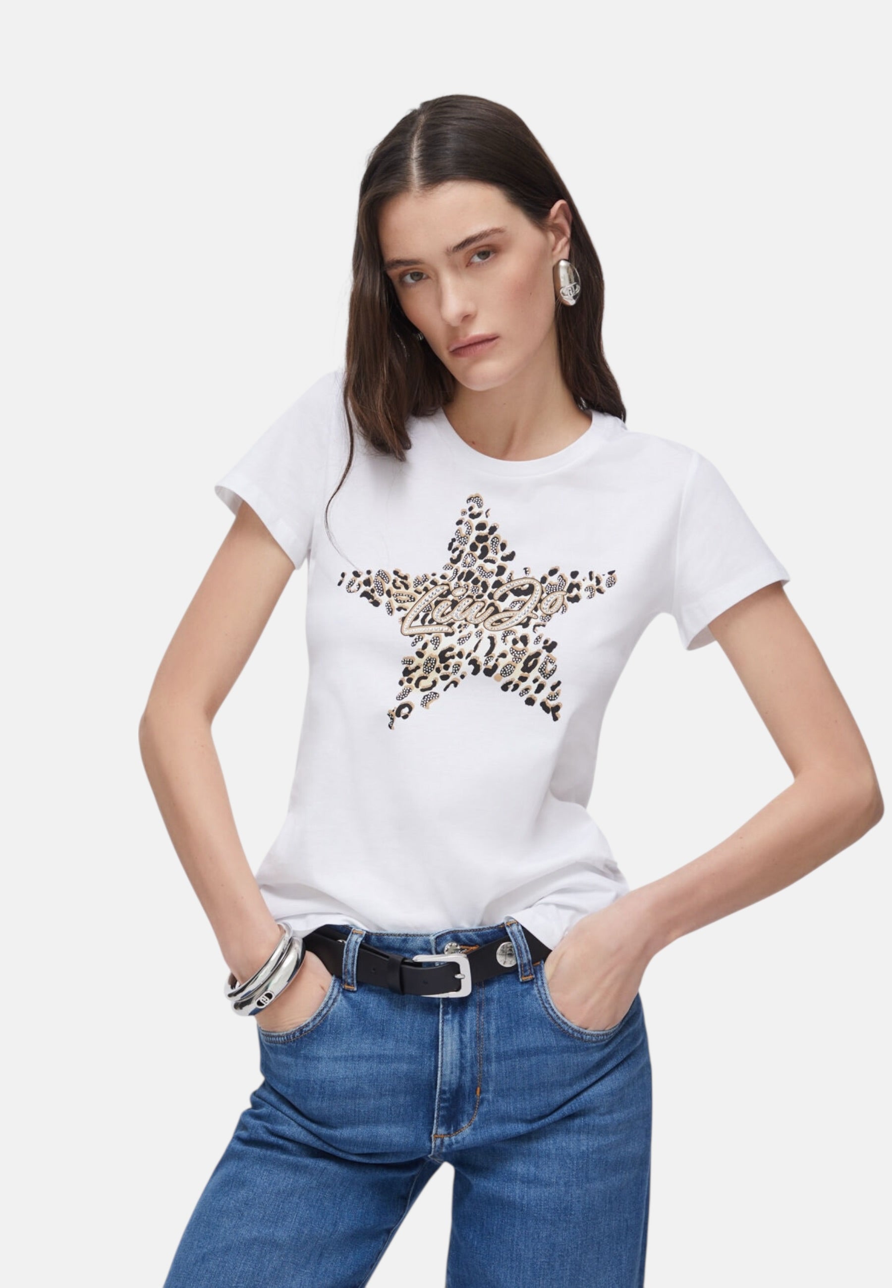 T-Shirt Manica Corta Donna Liu Jo Liujo Star Anima Eco Line WA6493JS923