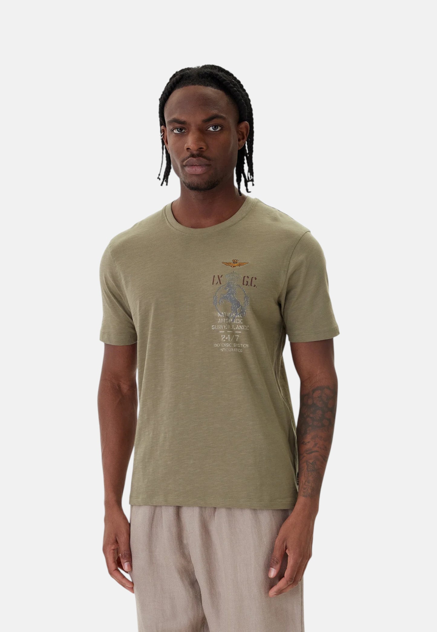 T-Shirt Manica Corta Uomo Aeronautica Militare IX Gruppo Caccia  261TS2543UJ00686