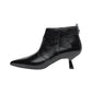 Stivaletti Tronchetti Donna Nero Giardini In Vernice Tacco Svasato 5 cm  I514432DE