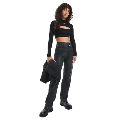 Maglione A Girocollo Donna Calvin klein Jeans Crop Cut Out Neckline J20J220446