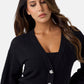 Cardigan  Donna Guess Manica lunga, Scollo a V Ls Vn Nina Cardi Stwr W6YR14Z0955