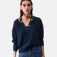 Maglione Scollo A V Donna Liu Jo A Trecce Con Applicazioni Gioiello  WF6111MS051
