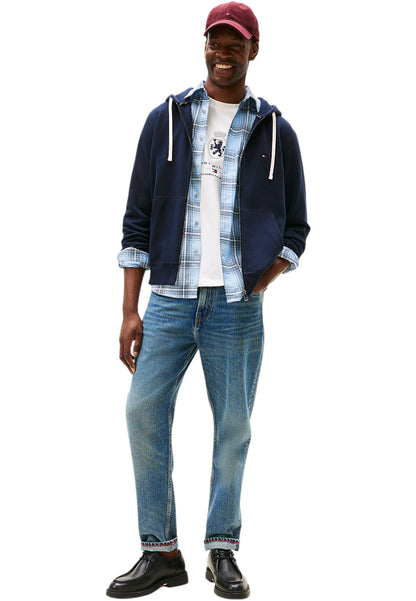 Felpa Con Zip Uomo Tommy Hilfiger Con Cappuccio Essential MW0MW37234