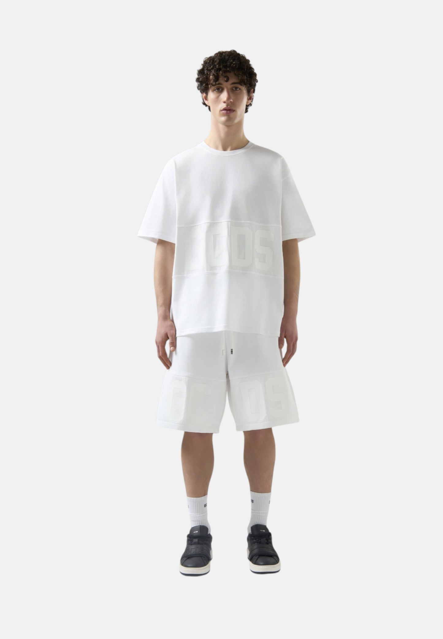 T-Shirt Manica Corta Uomo Gcds Oversize Fit Band Logo Tonal Loose Z0MLQC109J101