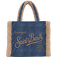 Borsa A Spalla Donna Mc2 Saint Barth Logo Sul Davanti, Doppi Manici, Il Logo Saint Barth Sul Davanti Vanity Shearling VANI032-DENIM-DARK